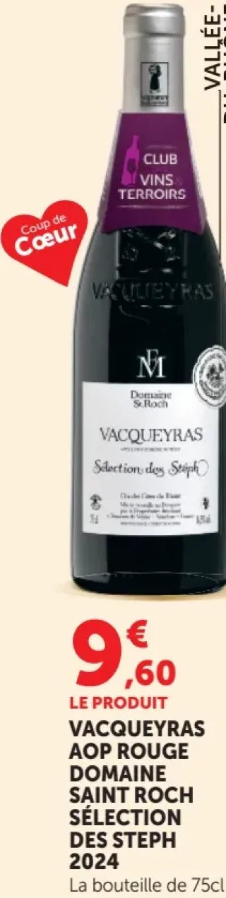 Vacqueyras AOP Rouge Domaine Saint Roch Sélection des Steph 2024