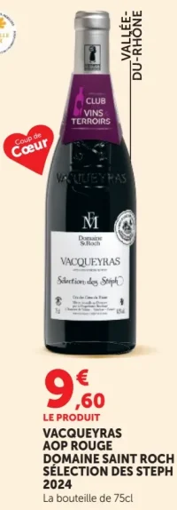 Vacqueyras AOP Rouge Domaine Saint Roch Sélection des Steph 2024
