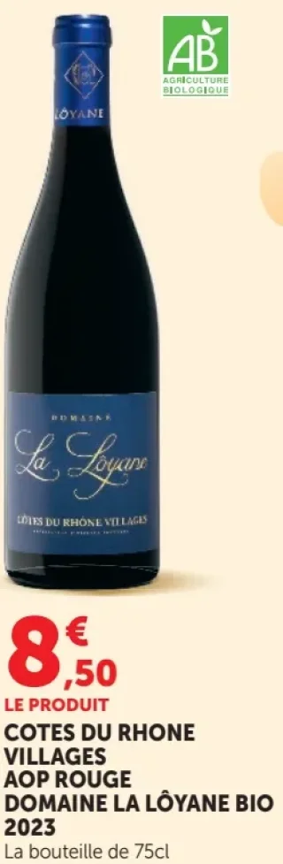 Domaine La Lôyane Bio Côtes du Rhône Villages AOP Rouge 2023