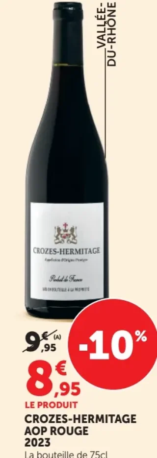 Vin rouge CROZES-HERMITAGE AOP ROUGE 2023