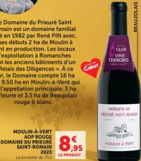 Moulin-À-Vent AOP Rouge Domaine du Prieuré Saint-Romain 2023