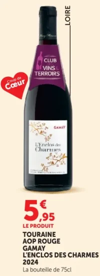 Touraine AOP Rouge Gamay L'Enclos des Charmes 2024