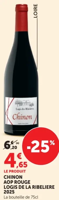 Chinon AOP Rouge Logis de la Ribeliere 2025