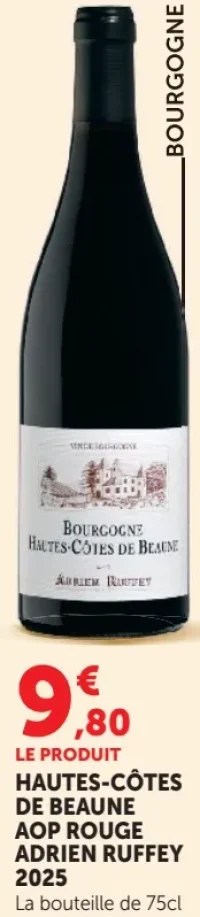 Hautes-Côtes de Beaune AOP Rouge Adrien Ruffey 2025