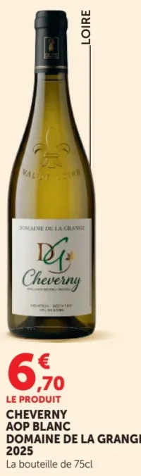 CHEVERNY AOP BLANC DOMAINE DE LA GRANGE 2025