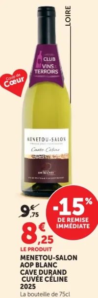 Menetou-Salon AOP Blanc Cave Durand Cuvée Céline 2025
