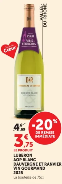 Luberon AOP Blanc Dauvergne et Ranvier Vin Gourmand 2025