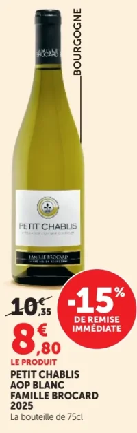 PETIT CHABLIS AOP BLANC FAMILLE BROCARD 2025