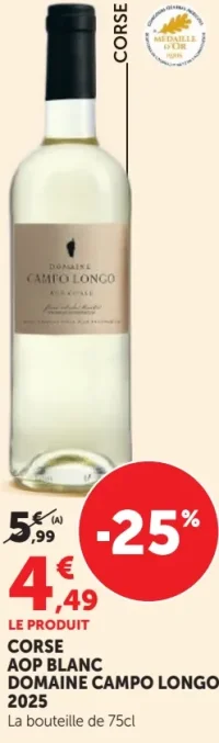 Corse AOP Blanc Domaine Campo Longo 2025