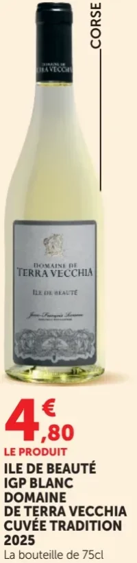 Ile de Beauté IGP Blanc Domaine de Terra Vecchia Cuvée Tradition 2025