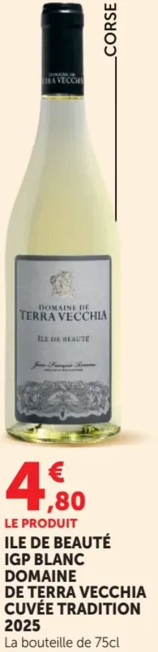 Ile de Beauté IGP Blanc Domaine de Terra Vecchia Cuvée Tradition 2025
