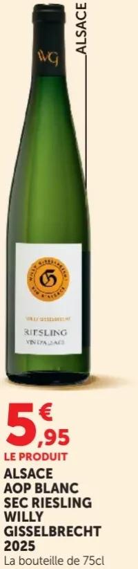 ALSACE AOP BLANC SEC RIESLING WILLY GISSELBRECHT 2025