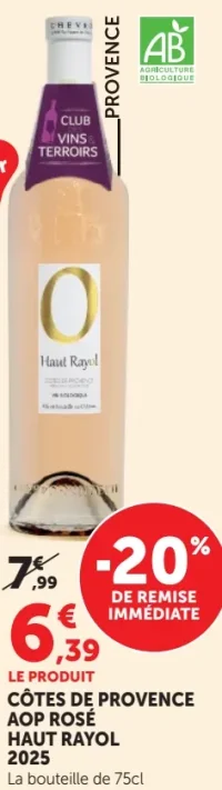 CÔTES DE PROVENCE AOP ROSÉ HAUT RAYOL 2025