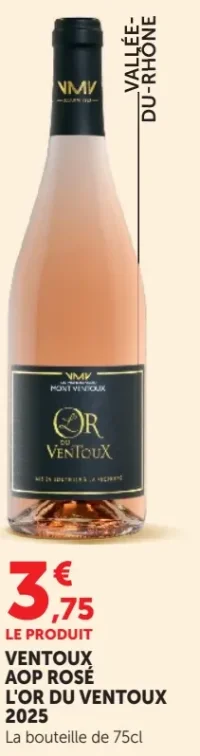 VENTOUX AOP ROSÉ L'OR DU VENTOUX 2025