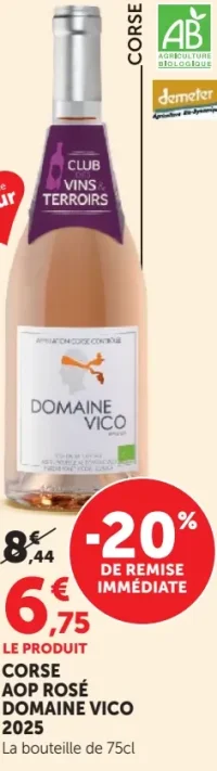 CORSE AOP ROSÉ DOMAINE VICO 2025