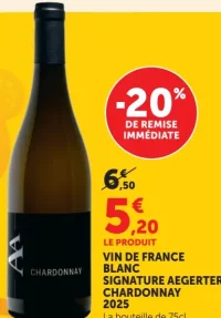 VIN DE FRANCE BLANC SIGNATURE AEGERTER CHARDONNAY 2025