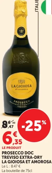PROSECCO DOC TREVISO EXTRA-DRY LA GIOIOSA ET AMOROSA