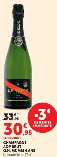 CHAMPAGNE AOP BRUT G.H. MUMM 4 ANS