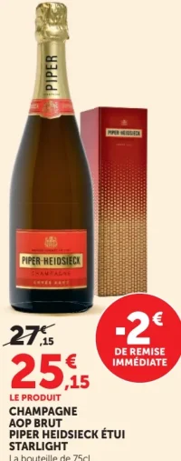 CHAMPAGNE AOP BRUT PIPER HEIDSIECK ÉTUI STARLIGHT