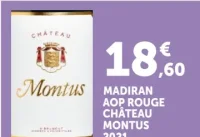 Madiran AOP Rouge Château Montus 2021