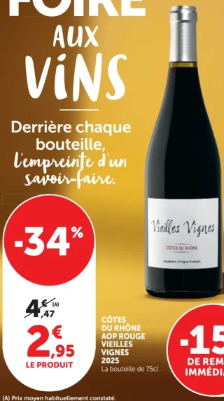 Côtes du Rhône AOP Rouge Vieilles Vignes 2023