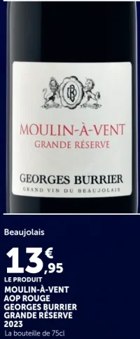 Georges Burrier Moulin-À-Vent AOP Rouge Grande Réserve 2023
