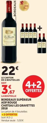Bordeaux Supérieur AOP Rouge Château Les Gravettes 2018