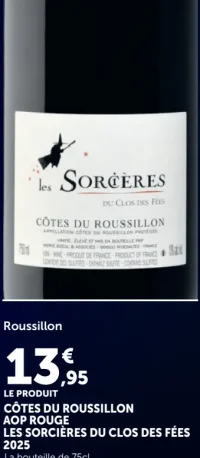 Côtes du Roussillon AOP Rouge Les Sorcières du Clos des Fées 2025