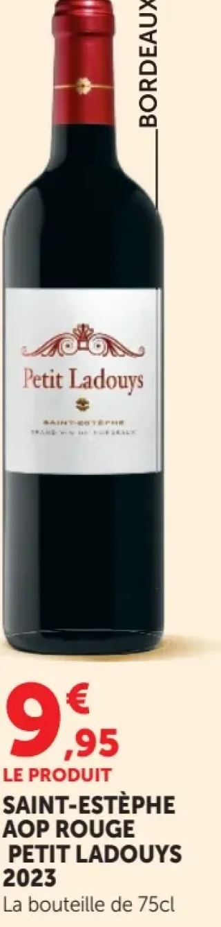 Vin rouge Saint-Estèphe AOP Petit Ladouys 2023