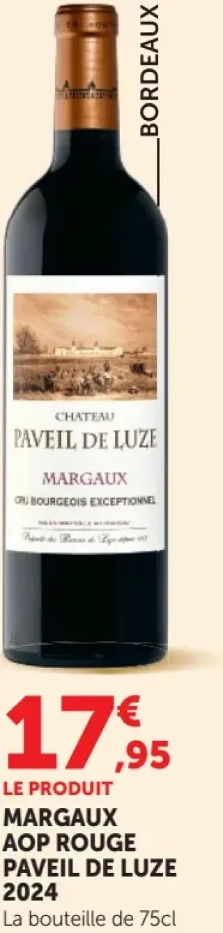 Vin rouge Margaux AOP Château Paveil de Luze 2024