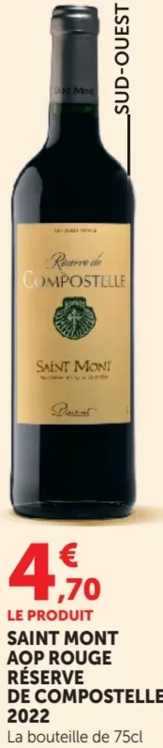 Saint Mont AOP Rouge Réserve de Compostelle 2022