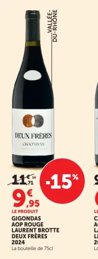 GIGONDAS AOP ROUGE LAURENT BROTTE DEUX FRÈRES 2024