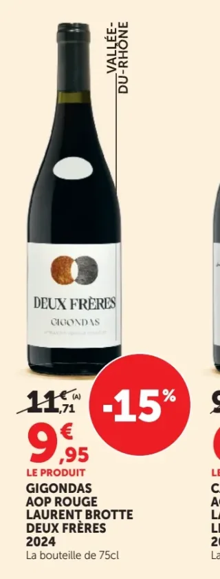 GIGONDAS AOP ROUGE LAURENT BROTTE DEUX FRÈRES 2024