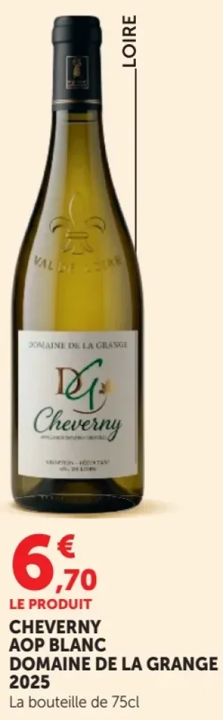 CHEVERNY AOP BLANC DOMAINE DE LA GRANGE 2025
