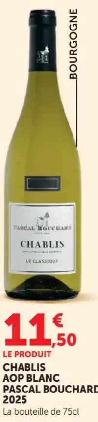 PASCAL BOUCHARD 2025 CHABLIS AOP BLANC