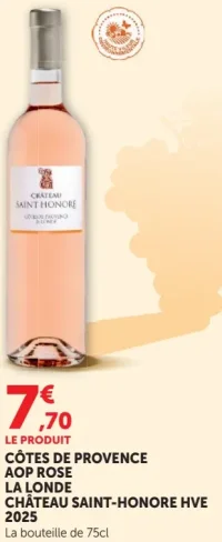 Côtes de Provence AOP Rose La Londe Château Saint-Honore HVE