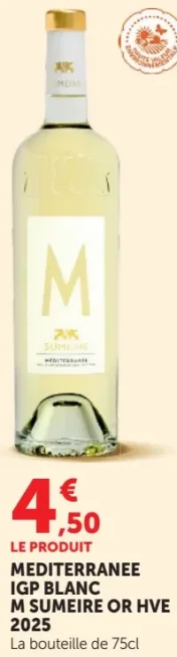 MEDITERRANEE IGP BLANC M SUMEIRE OR HVE 2025