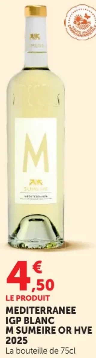 MEDITERRANEE IGP BLANC M SUMEIRE OR HVE 2025