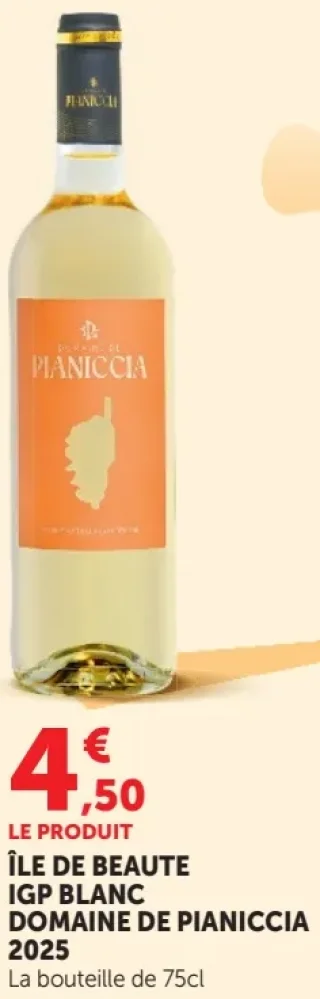 ÎLE DE BEAUTE IGP BLANC DOMAINE DE PIANICCIA 2025