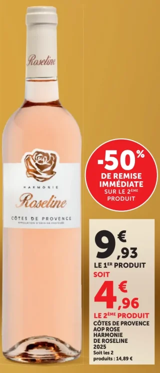 Côtes de Provence AOP Rosé Harmonie de Roseline