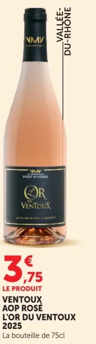 VENTOUX AOP ROSÉ L'OR DU VENTOUX 2025
