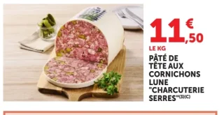PÂTÉ DE TÊTE AUX CORNICHONS LUNE "CHARCUTERIE SERRES"
