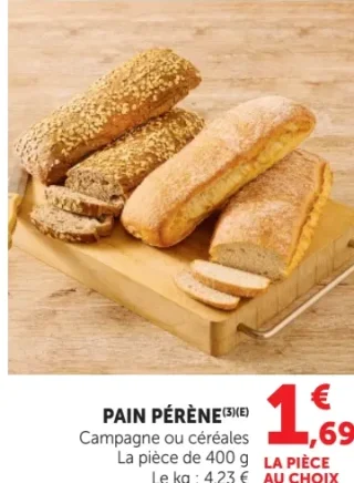 Pain Pérène Campagne ou céréales