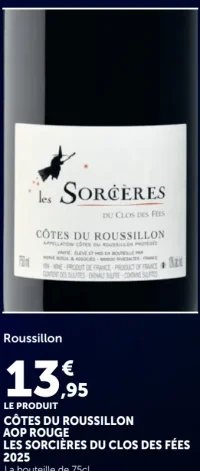 Roussillon Côtes du Roussillon AOP Rouge Les Sorcières du Clos des Fées 2025