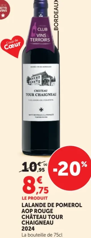 LALANDE DE POMEROL AOP ROUGE CHÂTEAU TOUR CHAIGNEAU 2024
