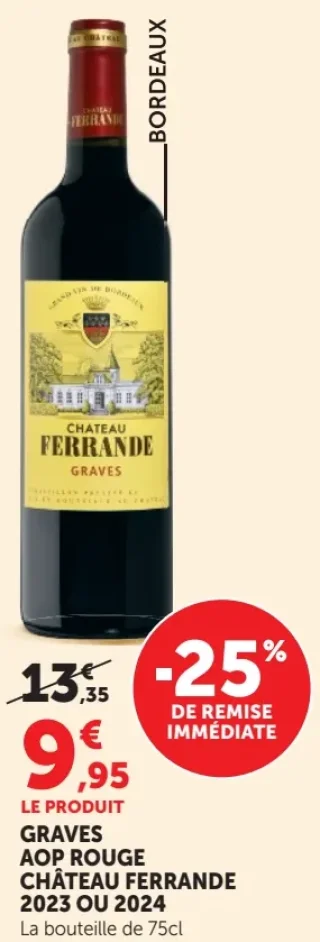 Graves AOP Rouge Château Ferrande 2023 ou 2024