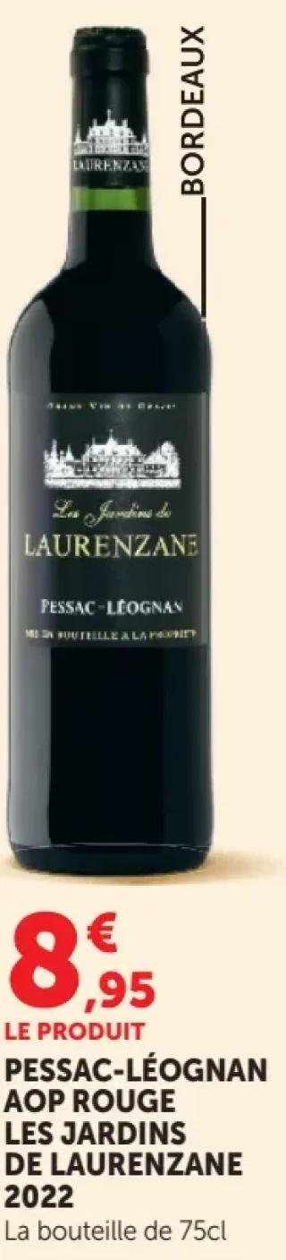 PESSAC-LÉOGNAN AOP ROUGE LES JARDINS DE LAURENZANE 2022