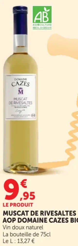 Domaine Cazes Muscat de Rivesaltes AOP Bio