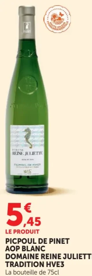 Domaine Reine Juliette Tradition Picpoul de Pinet AOP Blanc HVE3