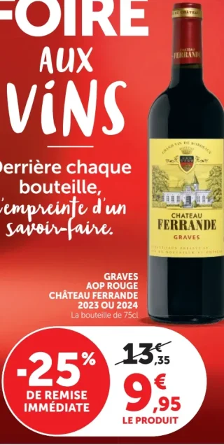 Château Ferrande Graves AOP Rouge 2023 ou 2024